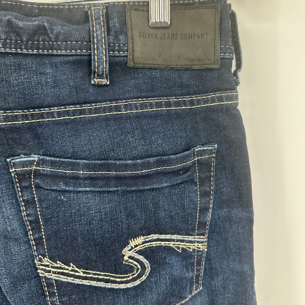 Silver‎ Jeans Co. Jeans Men's Blue Low Rise Allan Slim Fit Straight Leg Whisker - Picture 11 of 13